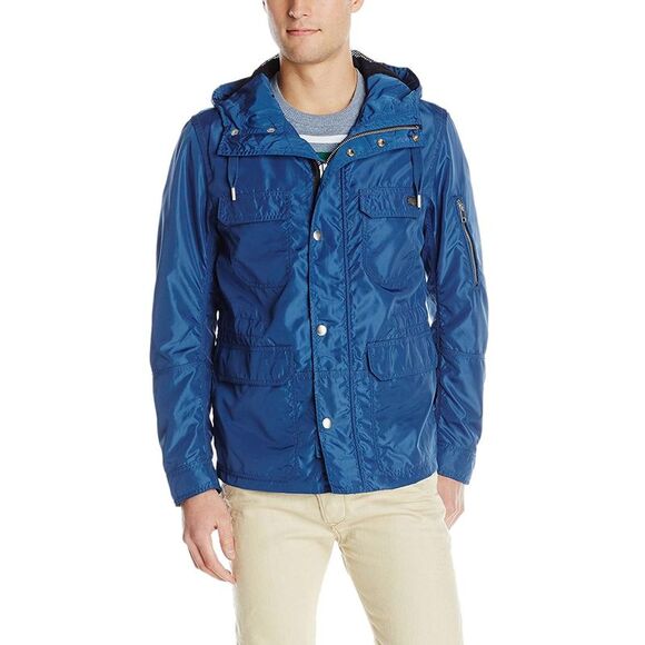 Diesel Mens J-Crive Hoodie Field Jacket Small S Royal Blue - NWT $280 - Picture 1 of 3